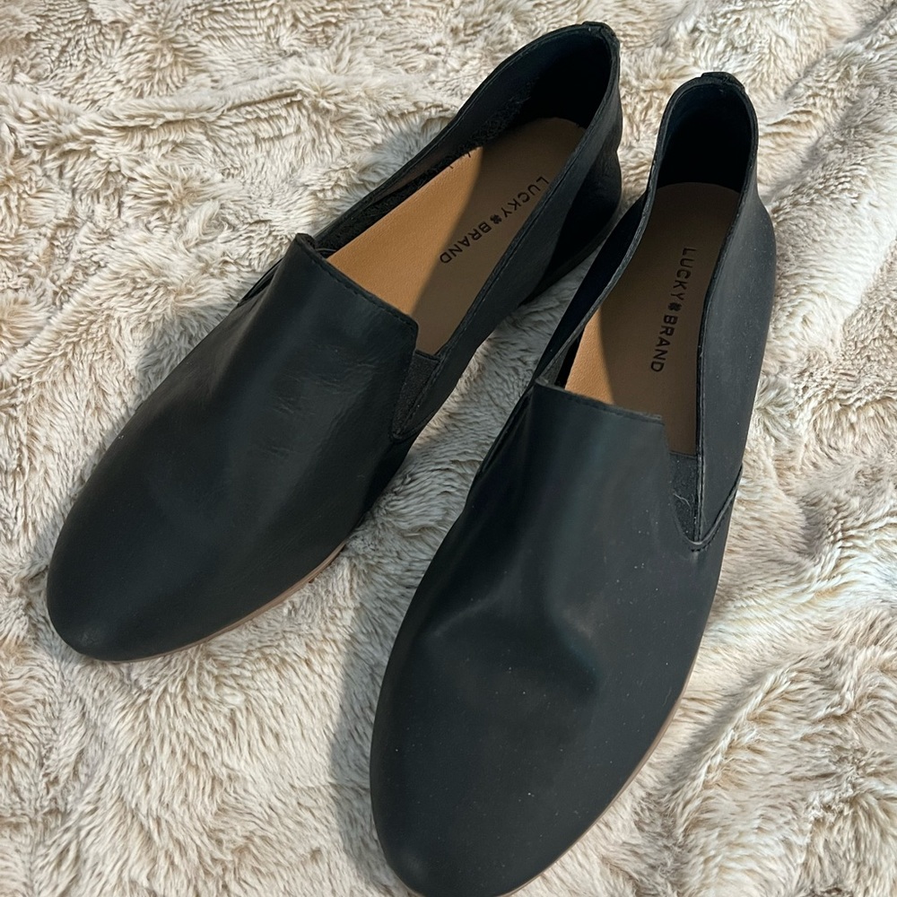 Lucky Brand Black Leather Shoes Box